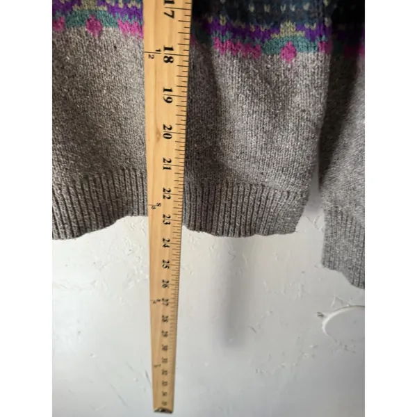Chaps Sweater Womens Small‎ Fair Isle Pullover Crewneck Cotton Blend Colorful - Image 6