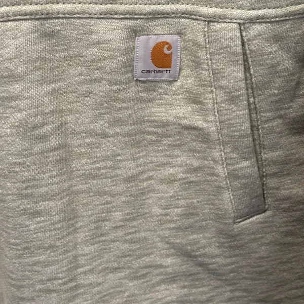 Carhartt Newbury Pullover Hoodie Size XS Heather Green Thumb holes Relaxed fit - Image 2