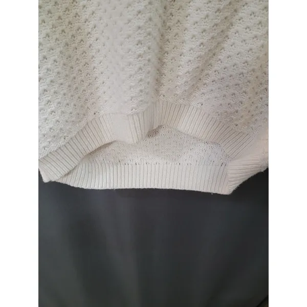 NWT Womens Gap Cream Off White Metallic Pullover Wool Sweater XS BB25 (1) - Image 3