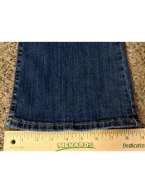 Banana Republic Womens 27/4 High Rise Bootcut Jeans Dark Wash USED - Image 11