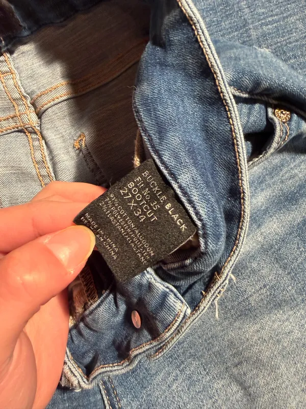 Buckle Black Bootcut Jeans - Image 3