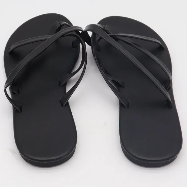 Caslon Sandals Womens 40 Strappy Toe Loop Black Flat Minimalist Excellent - Image 4