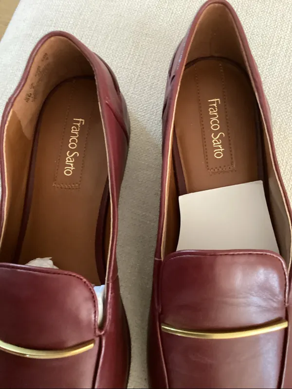 Franco Sarto L-Mirabelle Loafers/Moc Shoes, Bordo Red Leather, Size 10, NWT - Image 4
