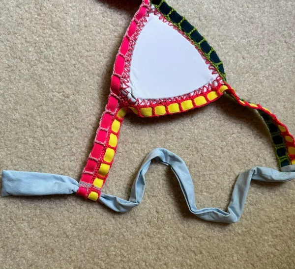 Platinum Crochet Bikini Top - Image 6