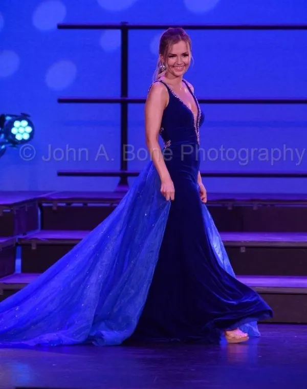 Johnathan Kayne Blue Pageant Gown - Image 4