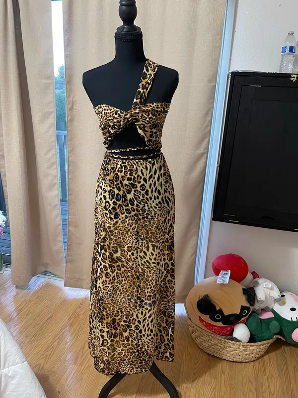 Two piece dress Brown - Image 4