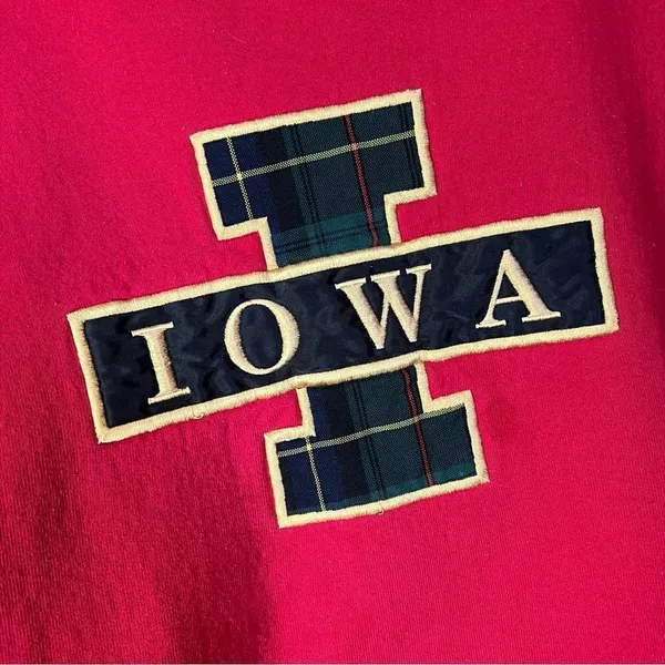 ✨ Vintage Lee‎ Red Iowa Crewneck Sweatshirt Large - Image 9