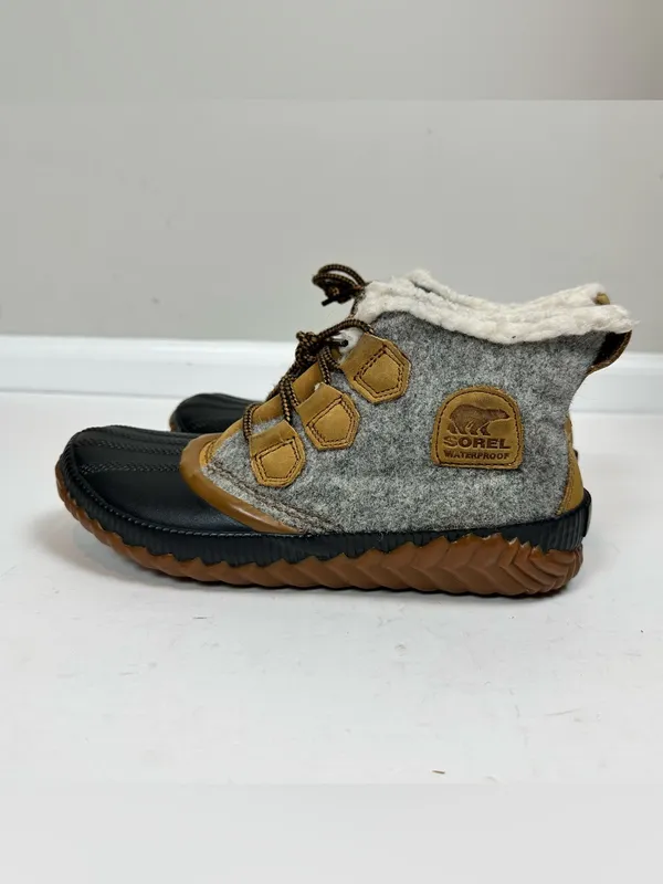 Sorel Out N About Plus Fleece Quarry Waterproof Duck Ankle Boots Size 7.5 - Image 2
