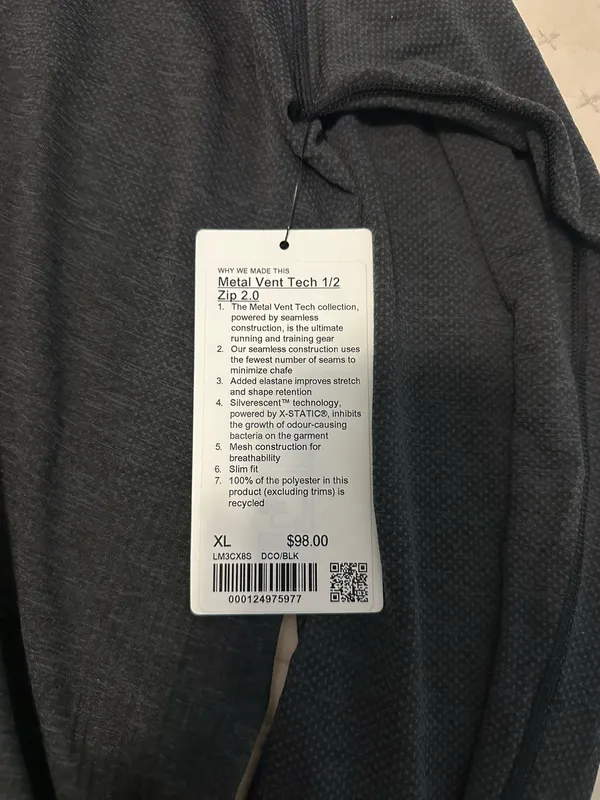 Lululemon metal vent tech 1/2 zip 2.0 black - Image 3