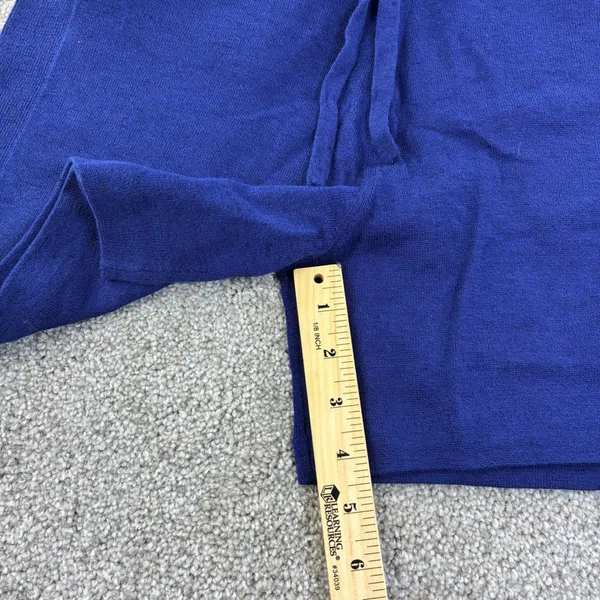 Meticulous Knitwear Womens Med Blue Knit Lounge Shorts Drawstring Waist‎ Casual - Image 3