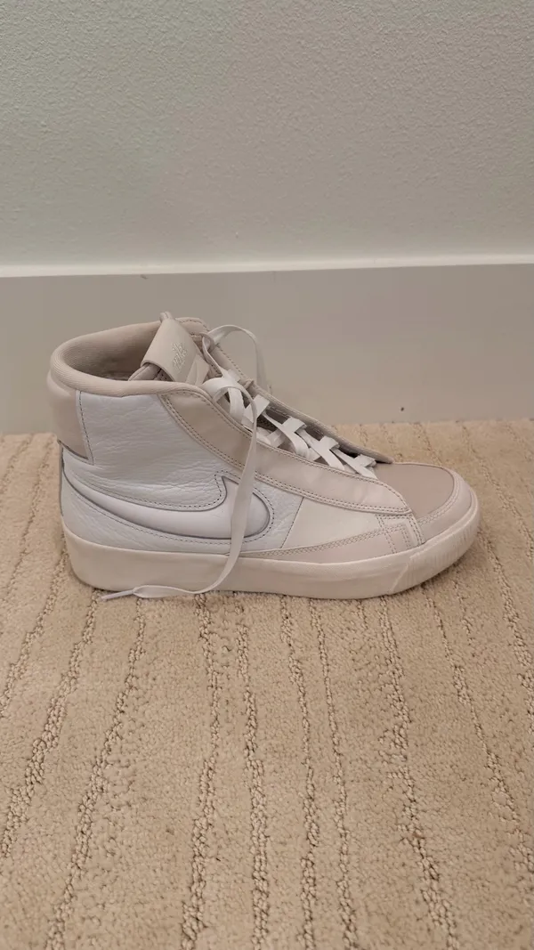 Nike Blazer Victory Mid Lace Up Leather Sneakers Summit White Light Cream DR2948 - Image 6