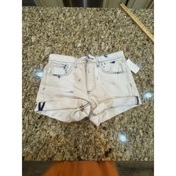 RAG‎ & BONE size 24 Rosa Mid-Rise Boyfriend Shorts White Wash $195 - Image 3