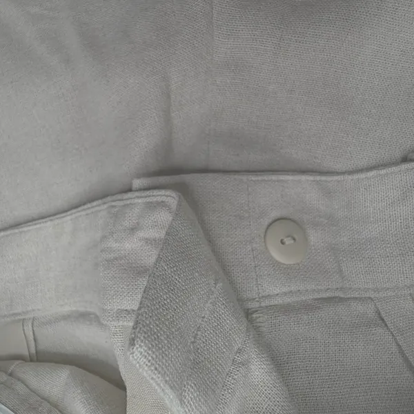 Zara Linen Blend Ecru High Rise Shorts M 8 GUC (SEE NOTE) - Image 11