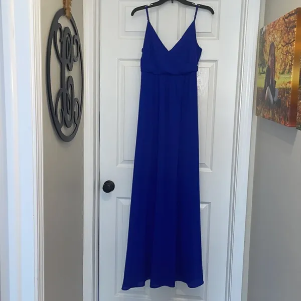 Lulu’s On the Silver Screen Royal Blue Maxi Dress - Image 4
