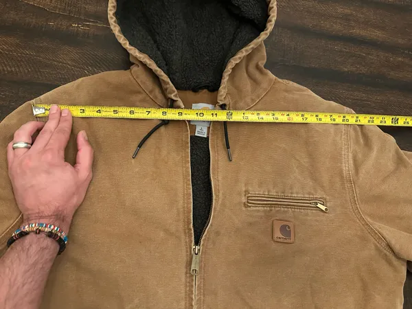 Carhartt J141-211 Washed Duck Sierra Sherpa Lined Jacket Sz Large L Tall Tan - Image 11