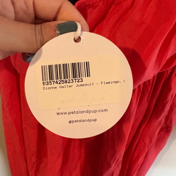 NWT Petal & Pup Dionne Halter Jumpsuit in Flamingo - Image 6