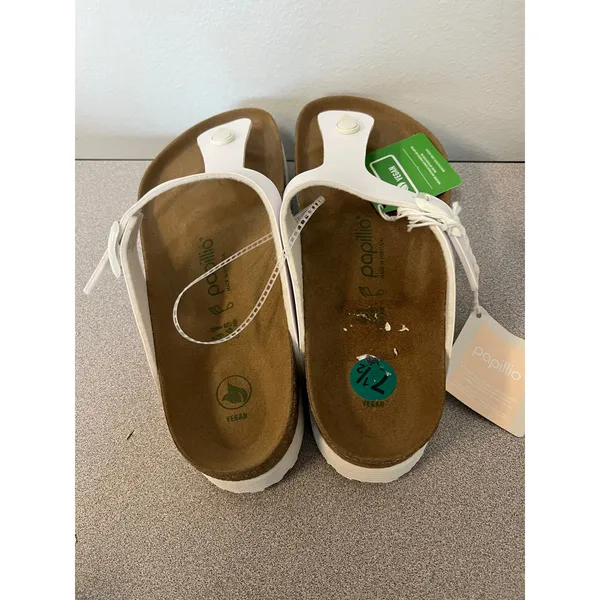Papillio Birkenstock Gizeh Platform Vegan White Sandals EU 41 US 10 NWT - Image 6