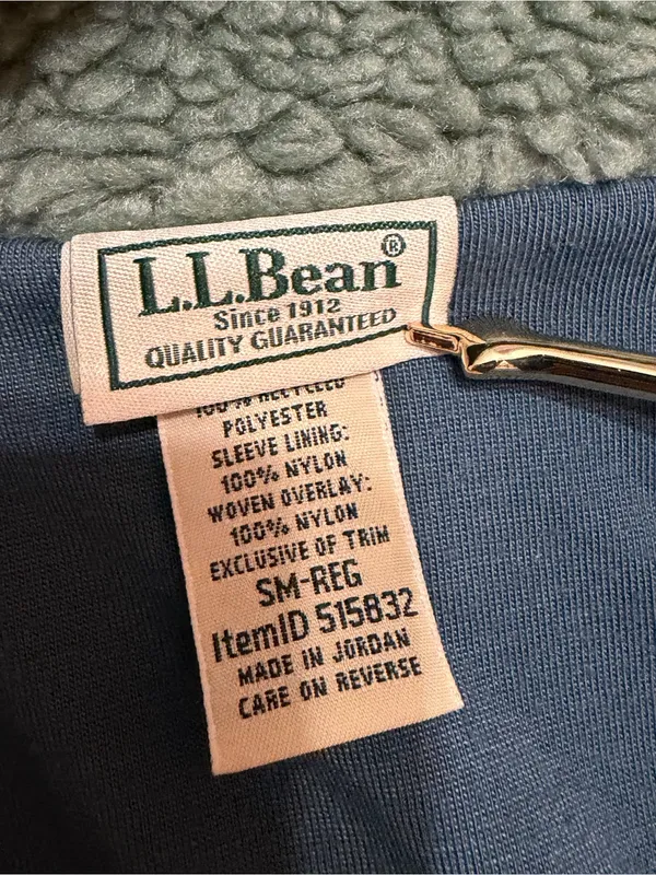 L.L. Bean Women’s Long Sleeve Sherpa Fleece Teddy Mock Snap Front Jacket Size S - Image 3