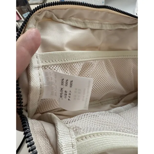 Tan Nylon Belt‎ Bag Pink Crown Graphic Crossbody Fanny Pack Y2K Princess NWOT - Image 5