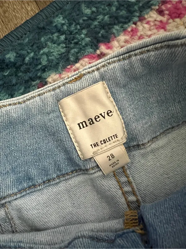 Maeve Colette Light Wash Wide-Leg Women’s Jeans size 28 - Image 7
