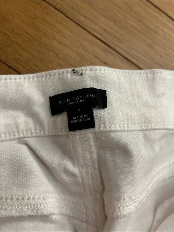 Ann Taylor White Straight-Leg Jeans - Image 2