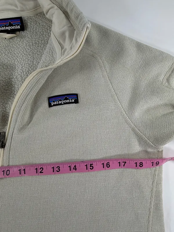 Patagonia Better Sweater 1/4 Zip Fleece Pullover Cream L Outdoor Gorpcore - Image 5