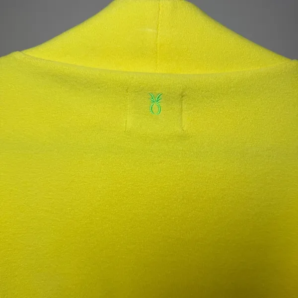 Dudley‎ Stephens Baldwin Mock Neck Turtleneck Sweatshirt Sunshine Yellow Medium - Image 4