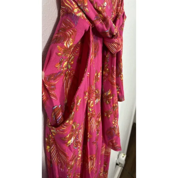Free People Hot Tropics Jumpsuit Pink Orange Size 2 - Image 13