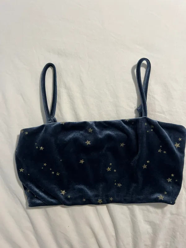 Princess Polly Velvet Stars Bandeau Top - Image 4