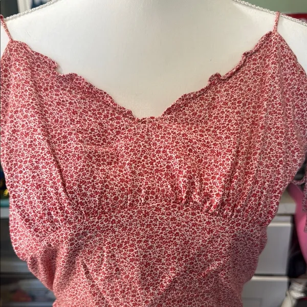 Abercrombie & Fitch red Mini A-Line Skirt Set top size S bottom size M - Image 2