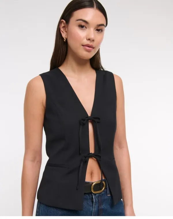 Abercrombie Tie-Front Tailored Vest - Image 4