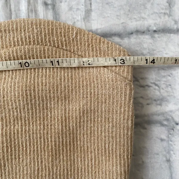 Women XS knit tube top and pull on shorts outfit tan - Image 11