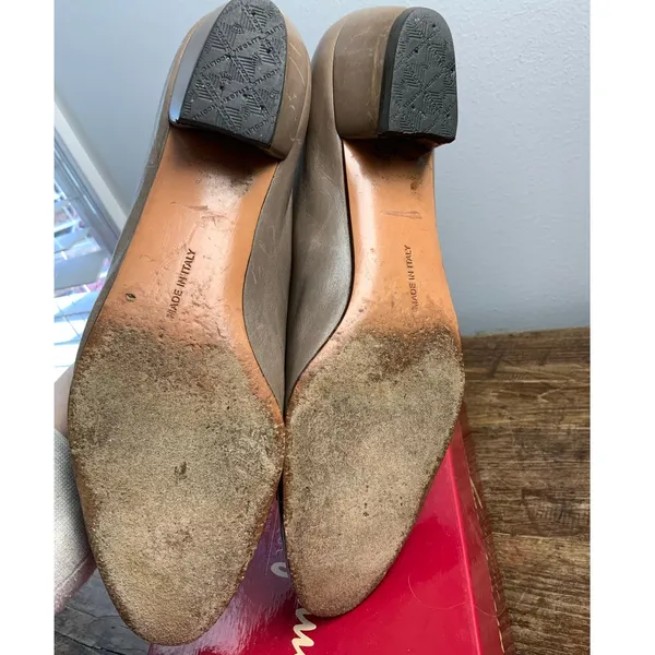Salvatore Ferragamo Tan leather pumps‎ size 7AAAA - Image 5