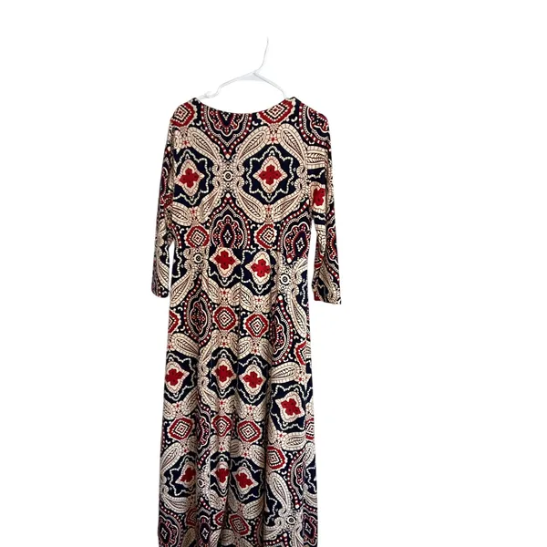 Womens 3/4 length sleeve geometric dress Size XL - Image 2