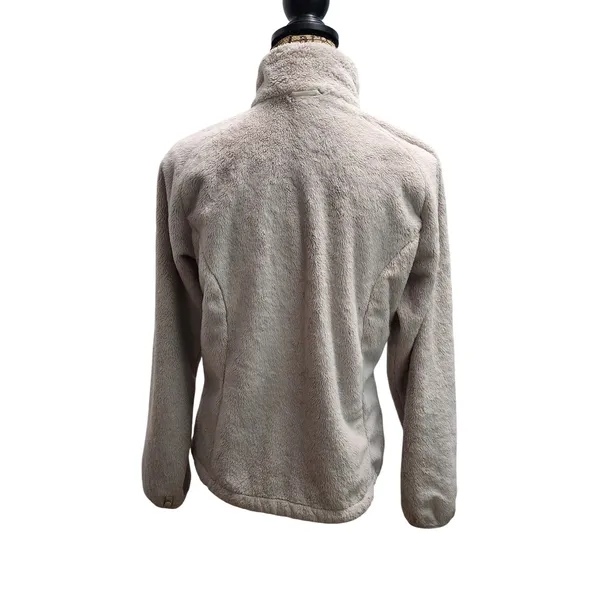 The North Face Fuzzy Fleece Jacket Womens M Beige‎ Zip Up Casual Outerwear - Image 4