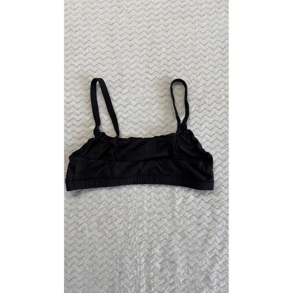 Skims Fits Everybody Scoop Neck Bralette Onyx Black Size M RN 158973 - Image 2