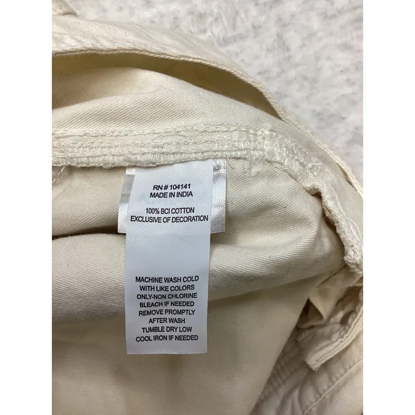 Alpine Design Womens XS Off White Relaxed Fit Cotton Overalls ADW24904 NWT‎ - Image 8