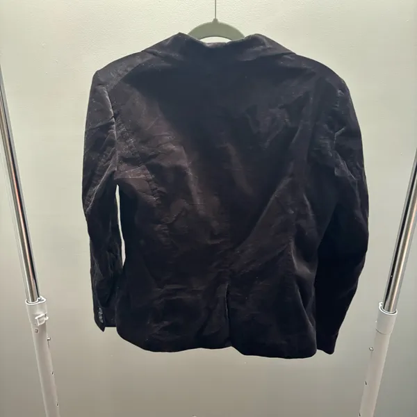 New York & Company Black Velvet Tailored Blazer - Image 6