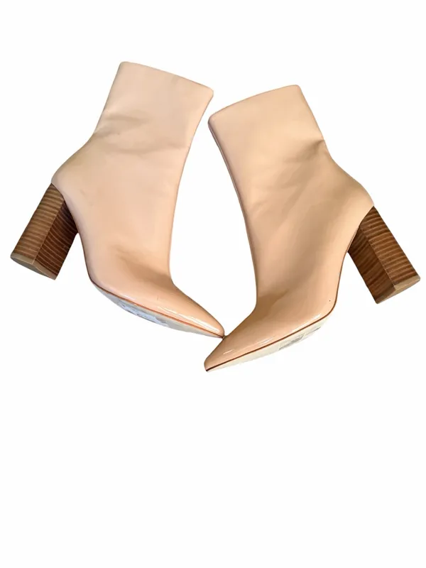 JEFFREY CAMPBELL Siren 3 Patent Cream Booties Size 8 - Image 5