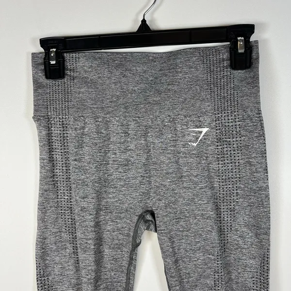 Gymshark‎ Leggings Womens XS Grey Marl Vital Rise Seamless Stretch High Waisted - Image 3