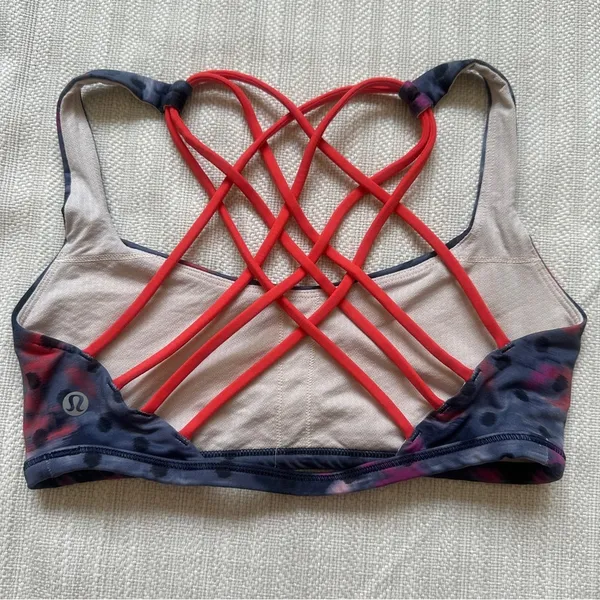 Lululemon Free To Be Wild Bra in Windy Blooms Regal Plum Multi/Alarming Size 6 - Image 4