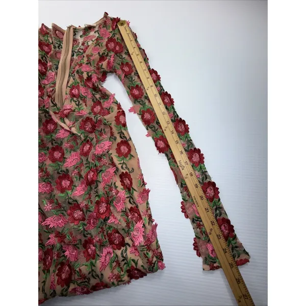 For Love and Lemons Amelia‎ Midi Floral Embroidered Dress Size M - Image 6