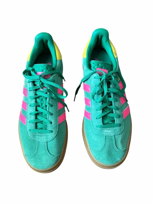 Adidas Originals Gazelle Bold Triple Sole NWOB women’s 8.5 green pink stripe - Image 4