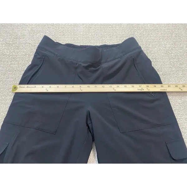 Athleta Pants Womens 12 Black Cargo Stretch Joggers Athletic Outdoor Zip Pocket - Image 11