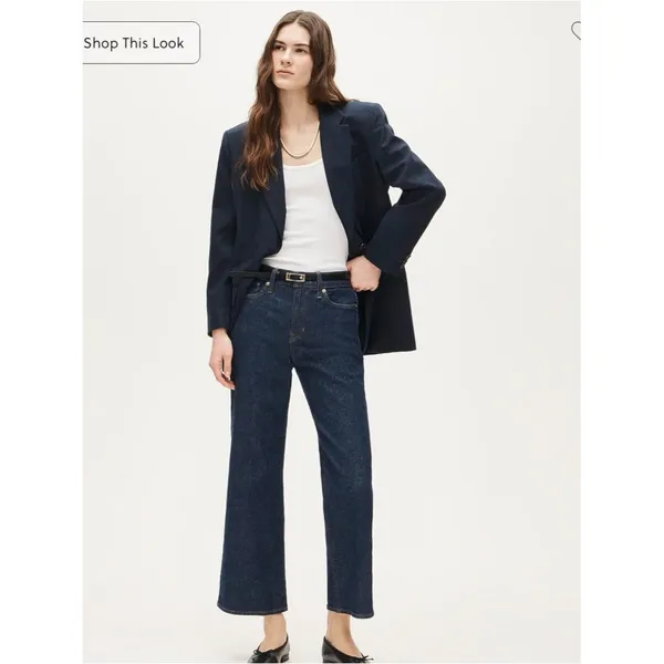 J. Crew 96 Slim Wide Dark Indigo Jeans - Image 3