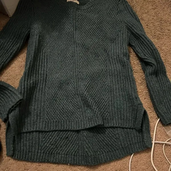 Madewell teal cable knit sweater‎ xs - Image 4