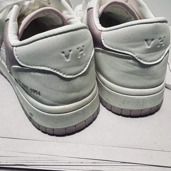VINTAGE HAVANA Women’s Fashion Sneakers Leather white & Pink Star 7.5 - Image 8