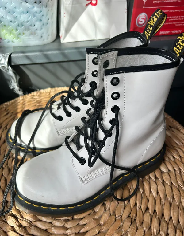 Dr. Martens White Boots - Image 4
