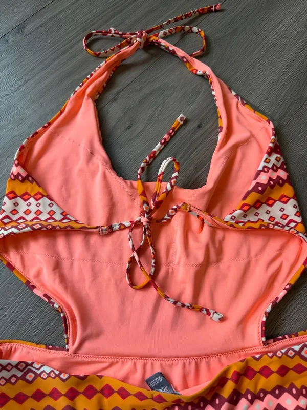 Aerie Sexy One Piece Swimsuit Orange Pattern/ Summer/Beach - Image 3