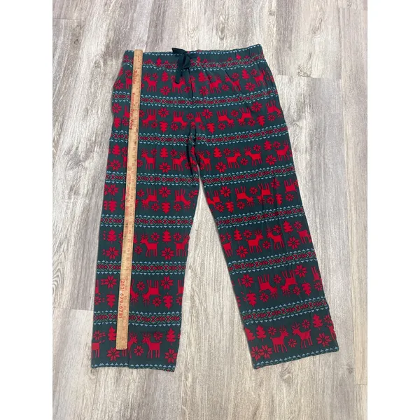 Hanna Andersson Soft‎ Womens XL Tencel Pajama Set Green Red Reindeer Fair Isle - Image 12